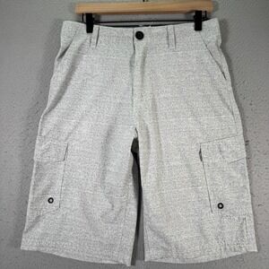 No Fear Performance Cargo Shorts Mens 30 Gray Stone Motorcross Biker Lightweight